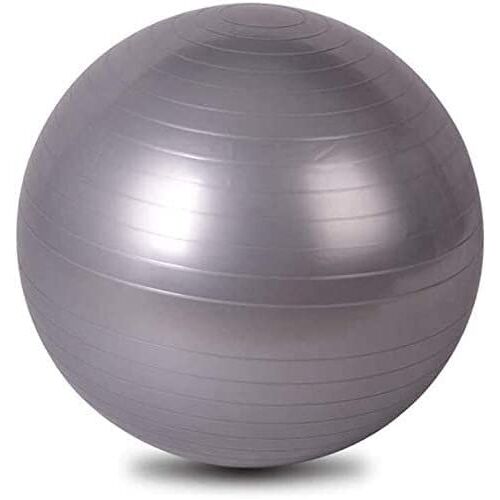TIST Fitnessbal Yoga Pilatesbal Home Gym Bureaustoel Fitness Gewichtsverlies Evenwichtstraining Bevallingshulp (Color : Silver, Size : 55cm)