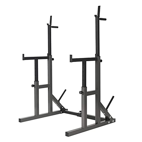 NOALED Multifunctioneel halterrek Dip Stand Home Gym Fitness Verstelbaar Squat Rack Gewichtheffen Bankdrukken Dompelstation