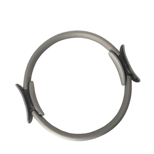 wisoolkic Premium Pilates Ring Full Body Oefeningshulpmiddel voor vrouwen en meisjes Brede toepassing Yoga Fitness Ring Cirkel Yoga Ring, Grijs