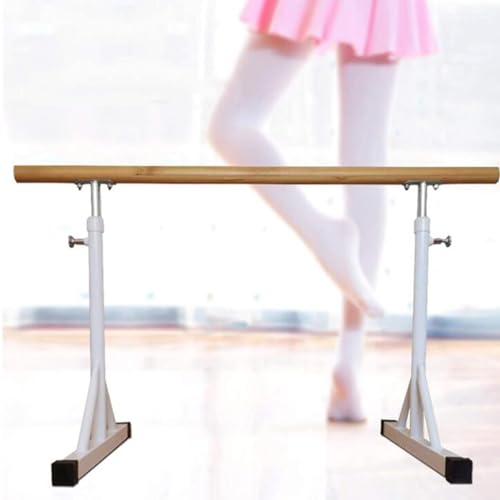 IXIETY Dubbele Balletbar, In Hoogte Verstelbaar 80-120 Cm Dansrekstang, Draagbare Vrijstaande Balletuitrusting For Volwassenen En Kinderen (Color : White, Size : 100cm)