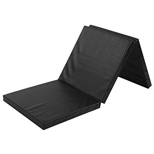 Keenso Tri-Fold gymnastiekmat, fitness kussen van imitatieleer voor sit-up yoga Gymnastiek