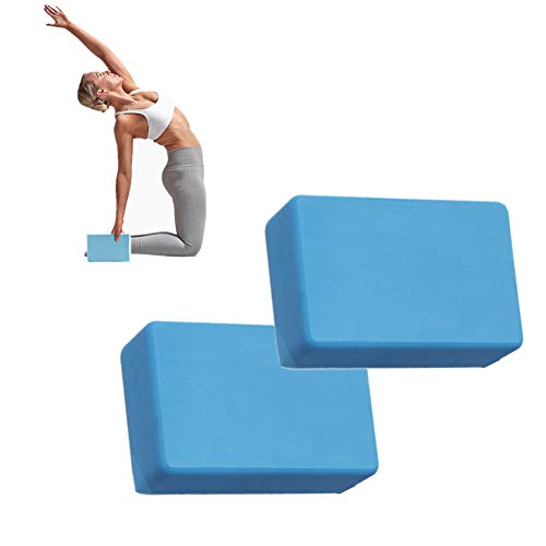 LahAd Yoga Block Foam Yoga Baksteen Yoga Blokken Foam Blokken Yoga Blokken En Bakstenen Pilates Hoofd Blok Yoga Block Foam Yoga Ondersteuning Blokken blue,2pcs