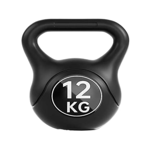 AWHSCP Halterset Zwarte Kettlebell Heren Fitness Home Ketel Halter Yoga Squats Bil Krachttrainingsapparatuur For Dames Krachttraining (Color : Black, Size : 14kg)