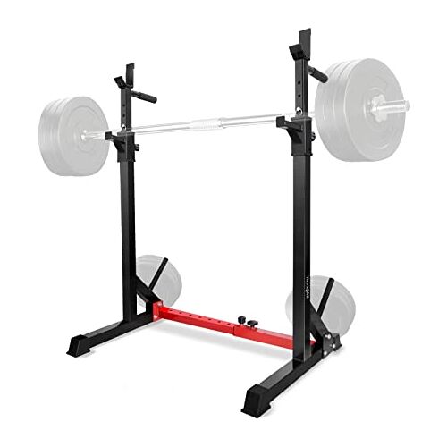 Yes4All Premium multifunctionele halterstang/squat-rek met capaciteit tot 270 kg – Heavy Duty krachttrainingsrek met dompelstation, halterhouder