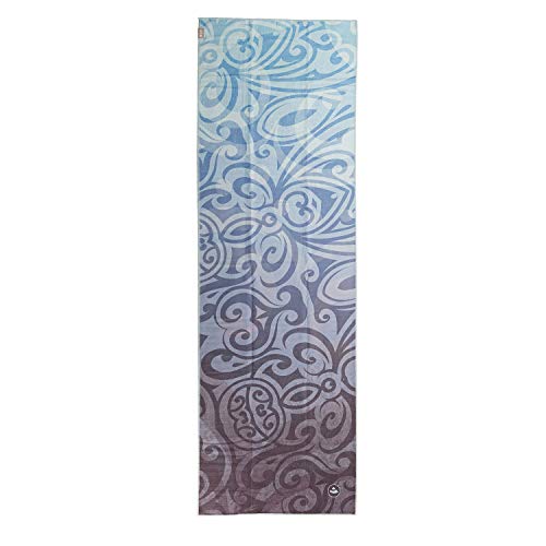 Bodhi Yogahanddoek Grip² Art Edition (grijs-blauw/Maori Magic)