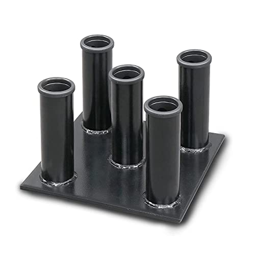 Lnlscle Barbell-opberghouder, verticale halterrek, geschikt voor 2 inch Olympische bars, valstangen, krulstangen, tricepsstaven voor thuis, garage, sportscholen, commerciële en garagescholen, houdt 5 bars