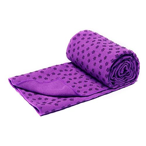 voidbiov Quick Dry antislip yogahanddoeken (4 kleuren) met draagtas van mesh, extra lang, 62 x 183 cm, Dot Grip Bikram Yoga handdoek