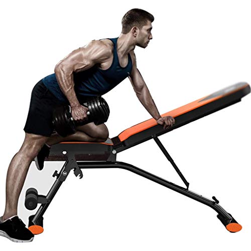 QIEANY Multifunctionele Sit-up Apparatuur Verstelbare Fitness Apparatuur Sport Oefening Apparatuur Lager 300kg (Zwart 97x40.5x45cm)