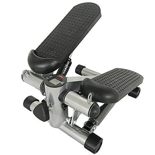 HUOLE Mini stepper 2-in-1 stepper top voor thuis, klein fitnessapparaat voor been- en billen training, trainingsstepper fitness hometrainer met display (B)