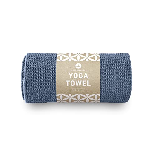 Lotuscrafts Yoga Handdoek Wet Grip antislip & sneldrogend slipvrije yogahanddoek met sterke grip yogadoek ideaal voor Hot Yoga [183 x 61 cm].