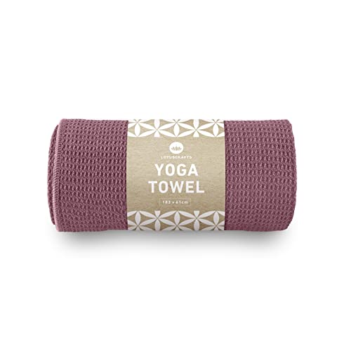 Lotuscrafts Yoga Handdoek Wet Grip antislip & sneldrogend slipvrije yogahanddoek met sterke grip yogadoek ideaal voor Hot Yoga [183 x 61 cm].