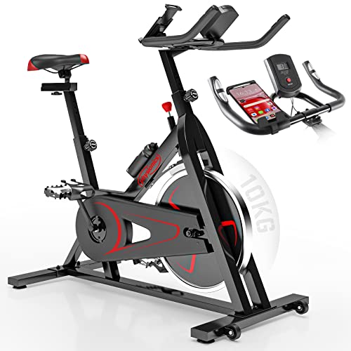 Physionics ® Hometrainer, fiets, met lcd-display, ergometer, hartslagmeter, max. 120 kg, zitting en handgreep verstelbaar, fitnessfiets, hometrainer, fiets, indoor, fitnessfiets, fietsen, speedbike,