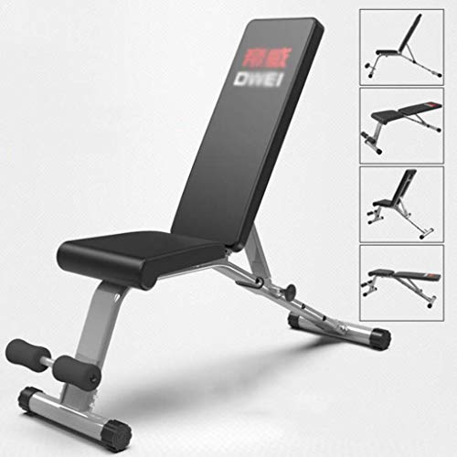 QIEANY Halterbank Sit-ups Fitnessapparatuur Thuis Multifunctioneel Hulpbord Fitness Stoel Vogelbank (Zwart 113 x 45 * 48 cm)