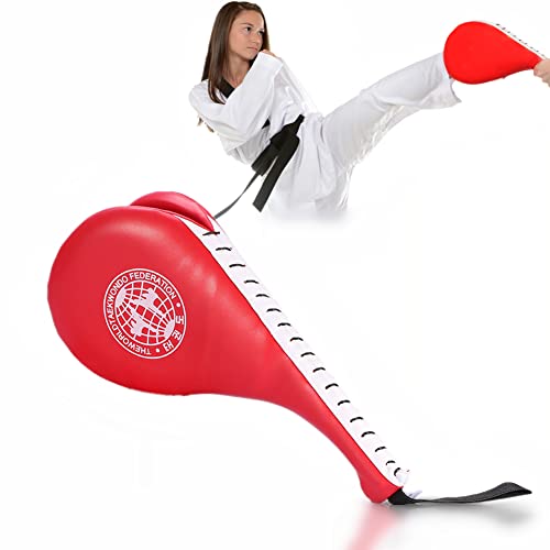 Dioche Slagrackets voor Taekwondo Training Karate Boksen Vechtsporten 1 Stuk Vechtsport Racket Doel Kick Training Mat (Rood)