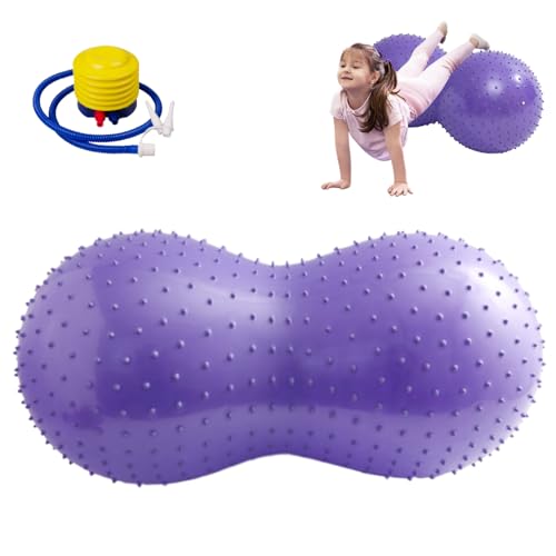 HEKARBAMILL Pinda -bal 35x18 inch Anti Burst Peanut -trainingsbal met een Airthicken PVC Pinda -bal voor kindertherapie Zwangerschap Yoga Ball Type 2 Pinda -bal