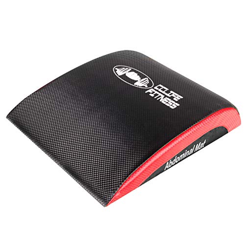 CCLIFE Abdominal Trainer Mat Abmat Sit Up ab Mat buikmat fitnessmat voor buiktrainer, afmat, buiktraining, zwart en rood