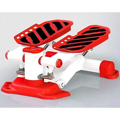 Suuim Stepper, Stepper Machine met trainingsbanden Stepper trainingsapparaat met verstelbare weerstand en draadloze console Trap Stepper Oefening Stepper Machine Sunny Health Fitness (rood één maat)