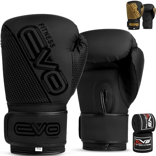 EVO Fitness EVO Bokshandschoenen (zwart EVO Matt, 14 oz)