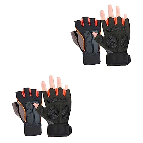 Yardwe 2 Paar gym gloves fitness handschoenen fitnesshandschoenen voor heren gewichtheffen handschoenen met halve vingers halters outdoor handschoenen sport handschoenen antislip