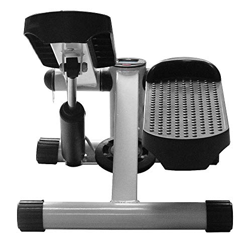 HUOLE Mini stepper 2-in-1 stepper top voor thuis, klein fitnessapparaat voor been- en billen training, trainingsstepper fitness hometrainer met display (A)