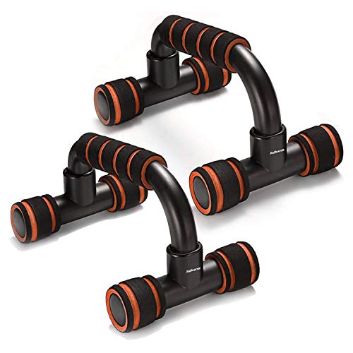 Adkwse Push-up bars voor spiertraining en krachttraining, set van 2 push-upgrepen met antislip, professionele push-up-bars voor spiertraining en krachttraining (oranje)