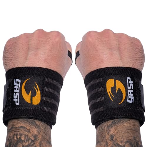 GASP Hardcore Wrist Wraps, zwart/grijs