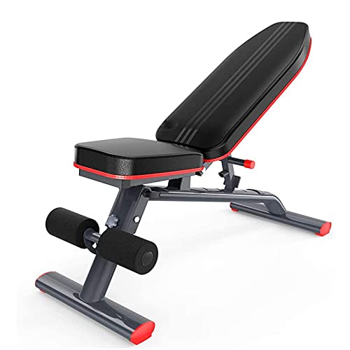 DrabEx Verstelbare sit-up bank, fitness, halterbank, bankdrukken, fitnessapparatuur, sit-up-board, fitnessapparatuur, thuis-multifunctionele hulpfitnessstoel, maat: 46 11