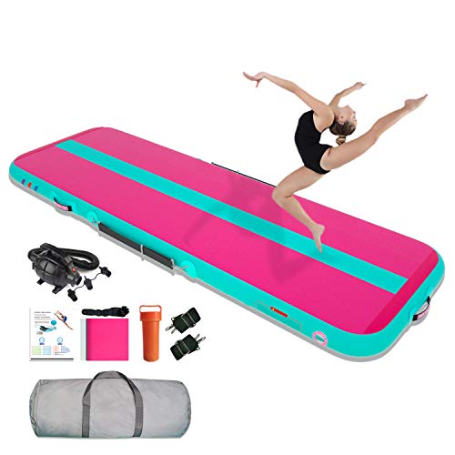 WelandFun Air Tumbling Track 3/4/5/6 m opblaasbare gymnastiekmat, tuimelmat, opblaasbare gymnastiekmat voor training