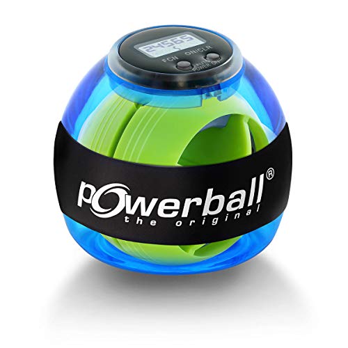 Powerball Kernpower Basic Counter, gyroscopische handtrainer incl. toerenteller, transparant-blauw, origineel