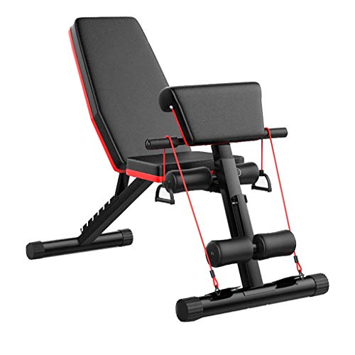 DrabEx Opvouwbare Gewichtsbank, Afwijzen Slant Board Fitness Training Halterbank Multifonctional Thuis Sit Up Bench Full Body Workout Bank