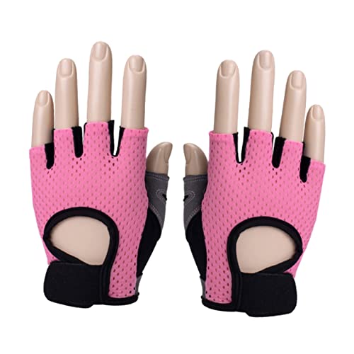 Milisten 2Pcs Cross Training Handschoenen Dames Handschoen Fiets Handschoenen Half Vinger Gewicht Training Handschoenen Gym Handschoenen Rijhandschoenen Fitness Oefening Handschoenen Up