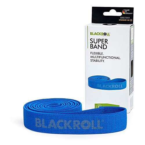 BLACKROLL ® SUPER BAND, elastische band met sterke weerstand voor flexibiliteit en spierversterking, weerstandsband voor training, 104 cm, blauw