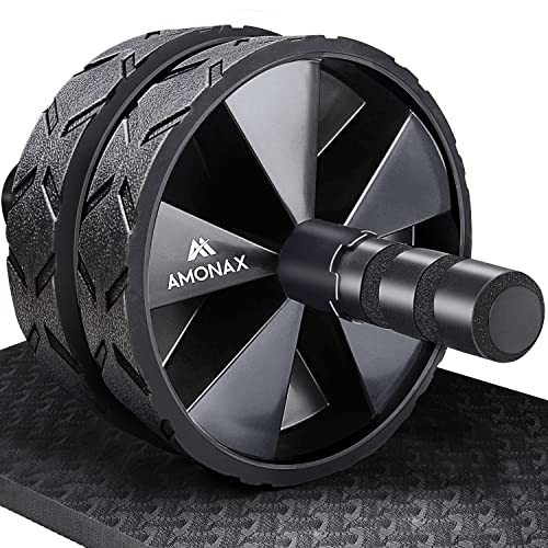 Amonax Convertible Exercise Wheel Roller Buikroller Ab Wheel Ab Roller met Grote Kniemat voor Buikspiertraining. Buiktrainer, Buikspierroller, Buiktraining voor Mannen en Vrouwen, Buikspierwiel voor Spieropbouw.