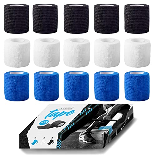 KAMBIA Tape Crossfit, 15 zelfklevende bandages, zelfklevend, elastisch, zelfklevend, sportband, tape, spierband, sport, 4,5 m x 5 cm