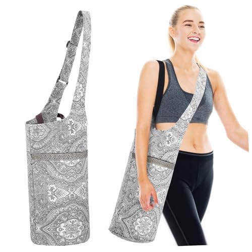 Toddmomy Yoga Yoga Voedsel Tassen Handtas Yoga Mat Houder Tas Yoga Pouch Yoga Mat Draagtas Yoga Draagtas Yoga Mat Carrier Sling Fitness Opslag Draagtas Canvas