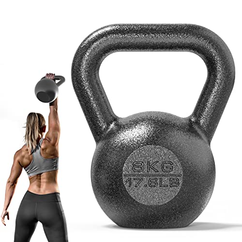 PROIRON Gietijzeren kettlebell Gewicht voor fitness- en gewichtstraining voor thuisgymnastiek (1 x 8kg)