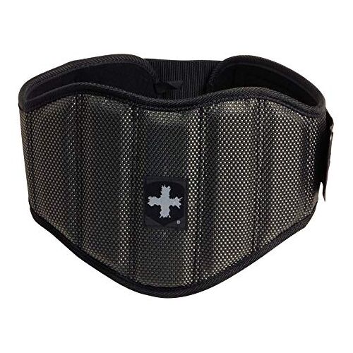 Harbinger Firm Fit gewichthefriem met rand, uniseks, riem voor gewichtheffer, Firm Fit Contoured Belt, zwart, L