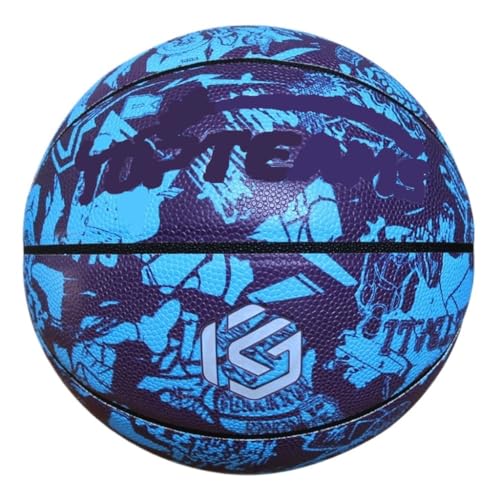 DEWAN Basketbal Outdoor Basketbal Pu Outdoor Slijtvaste Volwassen Sport Jeugd Training Spel Basketbal Basketbal Cadeau Basketballen (Color : B, Size : A)