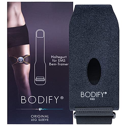Bodify ® Riem voor EMS-arm en beentrainer, voor extra fixatie van gelpads, riem voor EMS-arm en beentrainer, voor mannen en vrouwen, het origineel (zonder EMS-trainer) (beenhouderband)
