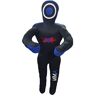 JR Active MMA Practice Dummy (staande positie) voor boksen, vechten, gooien, worstelen, karate, jiu-jitsu, worsteltraining UNFILLED (Blauw/zwart canvas, 70 inch (inch))