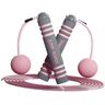 YARNOW 1 Set springtouw touwtjespringen met gewicht touwtjespringen oefenen kabel touwloos touwtjespringen draadloos touwtjespringen stalen draad geschiktheid pvc roze