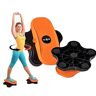 Yes4All Unisex Flcd  Waist Twister Nieuwe Generatie Taille Twisting Disc Ab Twister Board Twist Disc Oefening, A. Cardio Twister Zwart/Oranje, Pin UK