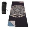 MoKo Yoga Towel, Non Slip Hot Yoga Mat Yoga Blanket Printing Pattern Quick Dry with Corner Pocket for Bikram, Pilates, Gym Workout, Outdoor Picnic, Black Gold