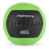 MSPORTS Wall-Ball Premium Gewichtsbal 2-10 kg medicijnbal (4 kg groen)