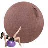 BESTXH Yogabalhoes, opvouwbare stoffen hoes voor fitnessbal, pilates, yogabal, kantoorbal, balansbal, yogabal beschermhoes van katoen en linnen,C,75cm