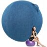 BESTXH Yogabalhoes, gymnastiekbalhoes voor zitbal, fitnessbal, katoen + linnen bescherming yogabalhoes, yogabalhoes met handvat, vochtbestendig,E,65cm