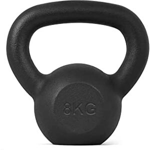 Athlyt gietijzeren kettlebell, 8 kg, zwart Athlyt gietijzeren kettlebell, 8 kg, zwart