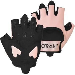 OTraki Fitnesshandschoenen voor dames, krachttraining handschoen met polssteun, ademend, voorpoot van siliconen, antislip, beschermende sporthandschoen voor sportschool, fietsen, pull-ups OTraki Fitnesshandschoenen voor dames, krachttraining handschoen met polssteun, ademend, voorpoot van siliconen, antislip, beschermende sporthandschoen voor sportschool, fietsen, pull-ups
