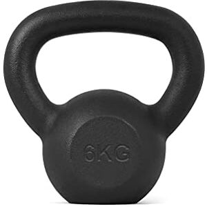 Athlyt gietijzeren kettlebell, 6 kg, zwart Athlyt gietijzeren kettlebell, 6 kg, zwart