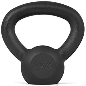 Athlyt gietijzeren kettlebell, 4 kg, zwart Athlyt gietijzeren kettlebell, 4 kg, zwart